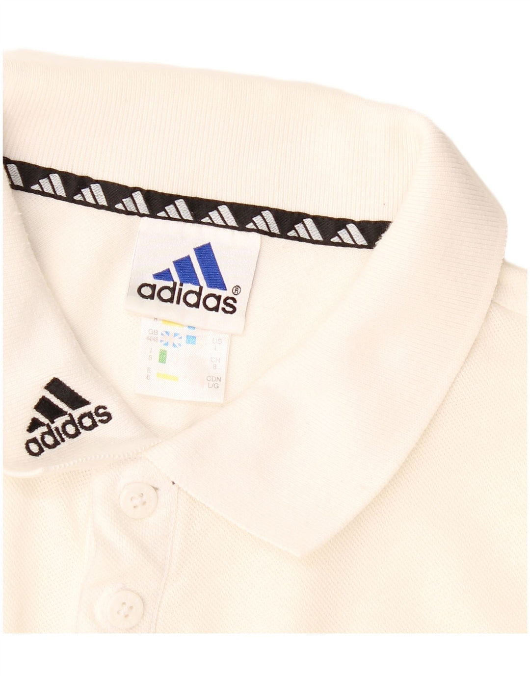 Adidas Polo Shirt til mænd Stor hvid bomuld