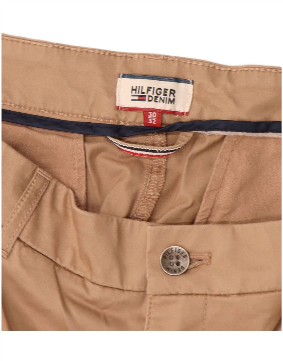 TOMMY HILFIGER Slim Chino-bukser til kvinder W30 L28 Beige Bomuld