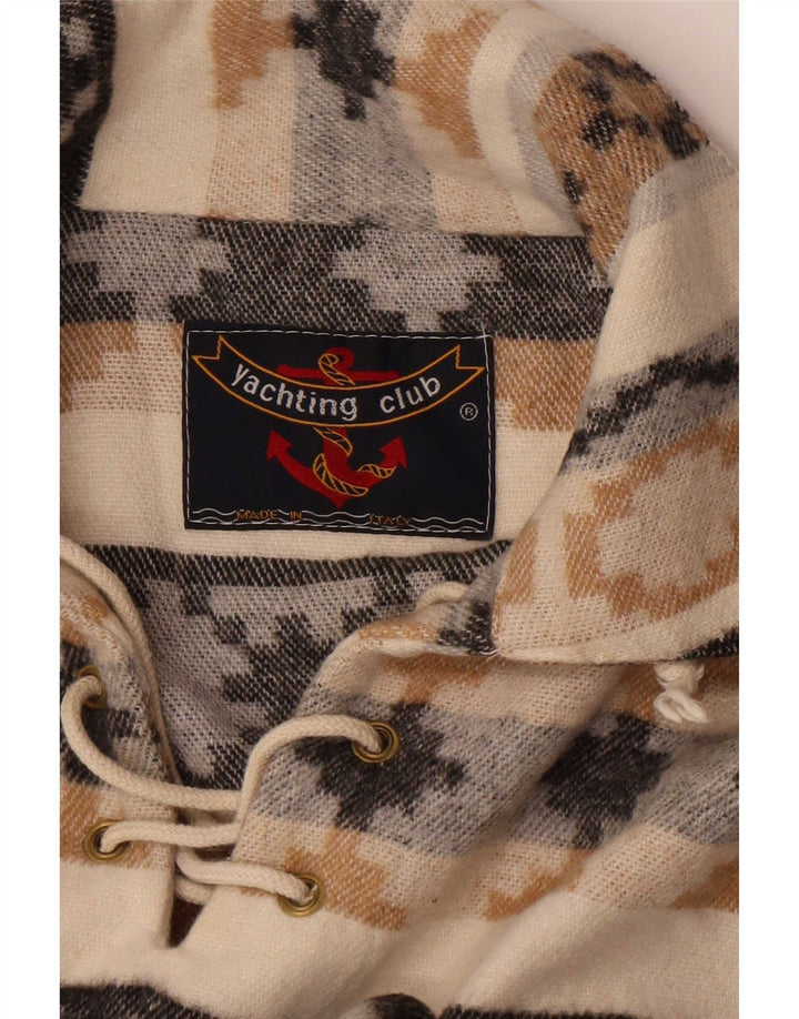 Yachting Club Herre Pullover Flanellskjorte Stor Flerfarvet Geometrisk