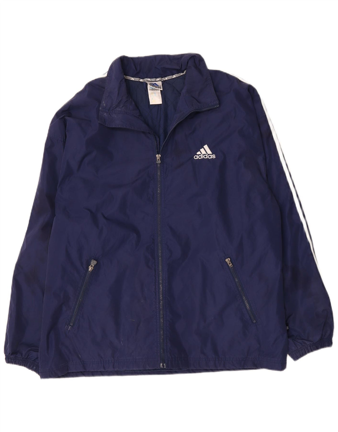 Adidas Herre Windbreaker Jacket UK 44/46 Large Navy Blue Polyamide