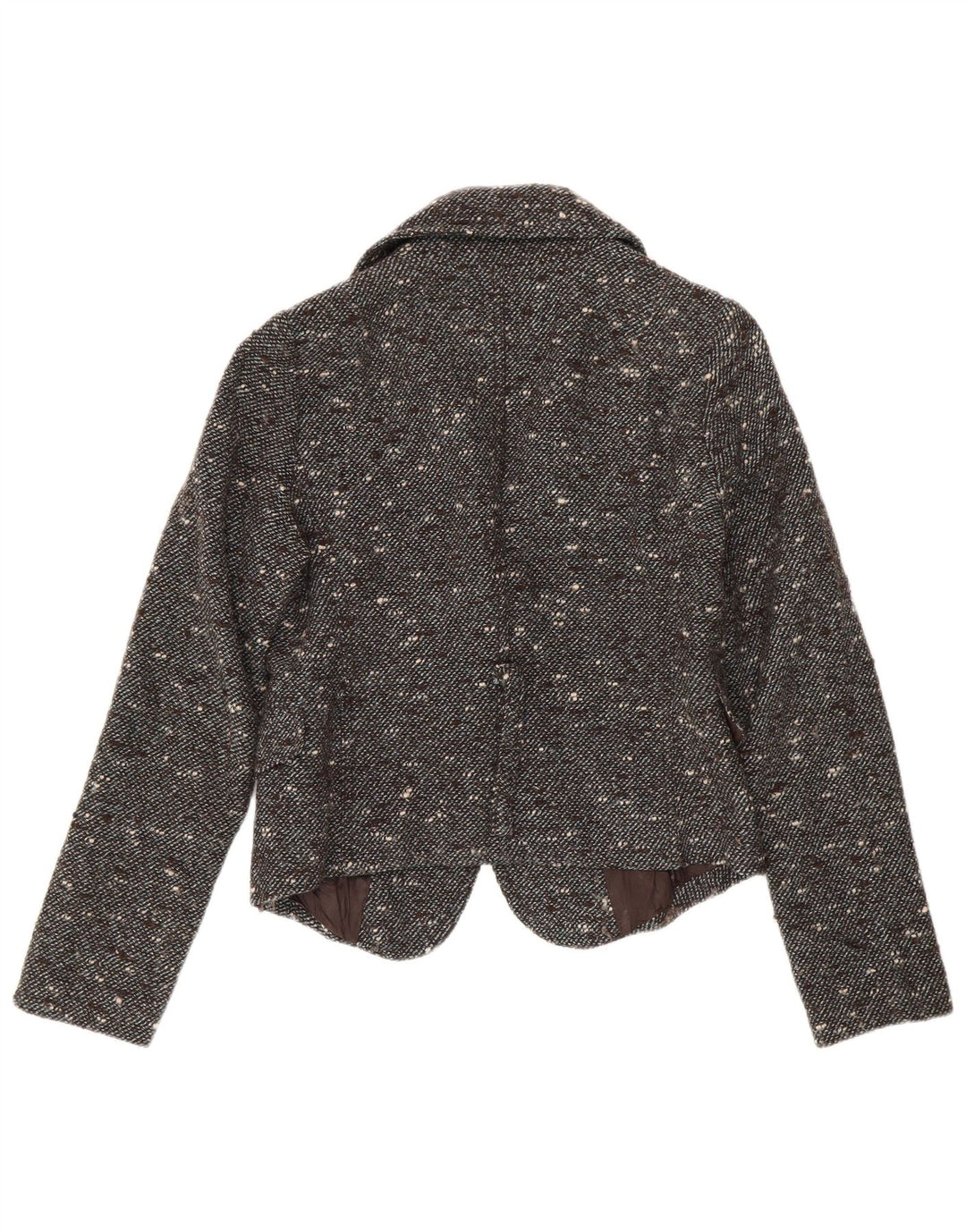 Patrizia Pepe Dame Crop 2-knaps blazerjakke IT 44 Medium Grå Flecked