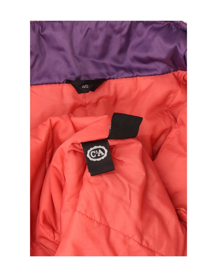 C&A Womens Oversized Hooded Windbreaker Jacket EU 40 Medium Red Floral Vintage C&A and Second-Hand C&A from Messina Hembry 