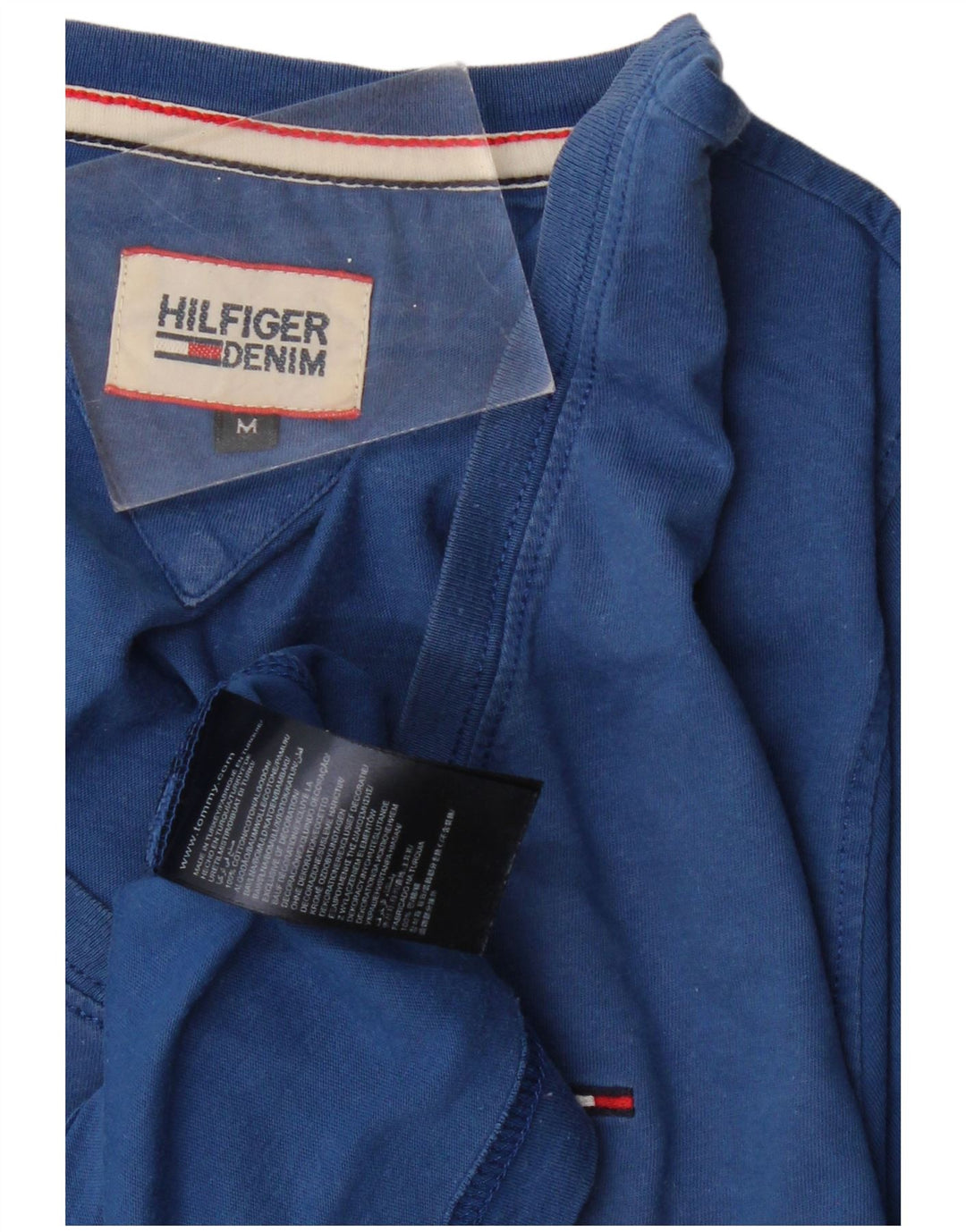 TOMMY HILFIGER T-shirt top mellemblå bomuld til mænd