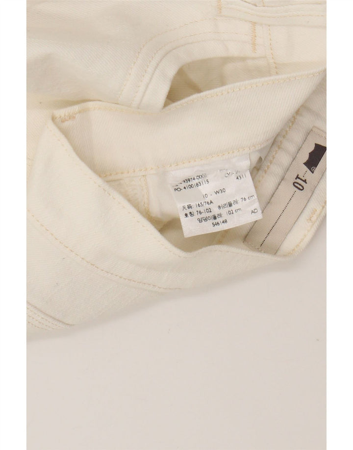 Levi's denimshorts til kvinder US 10 Large W30 Off White