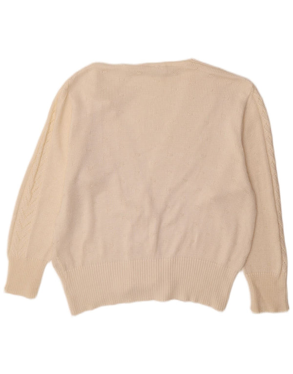 Rabe Dame Cardigan Sweater EU 46 XL Off White Akryl