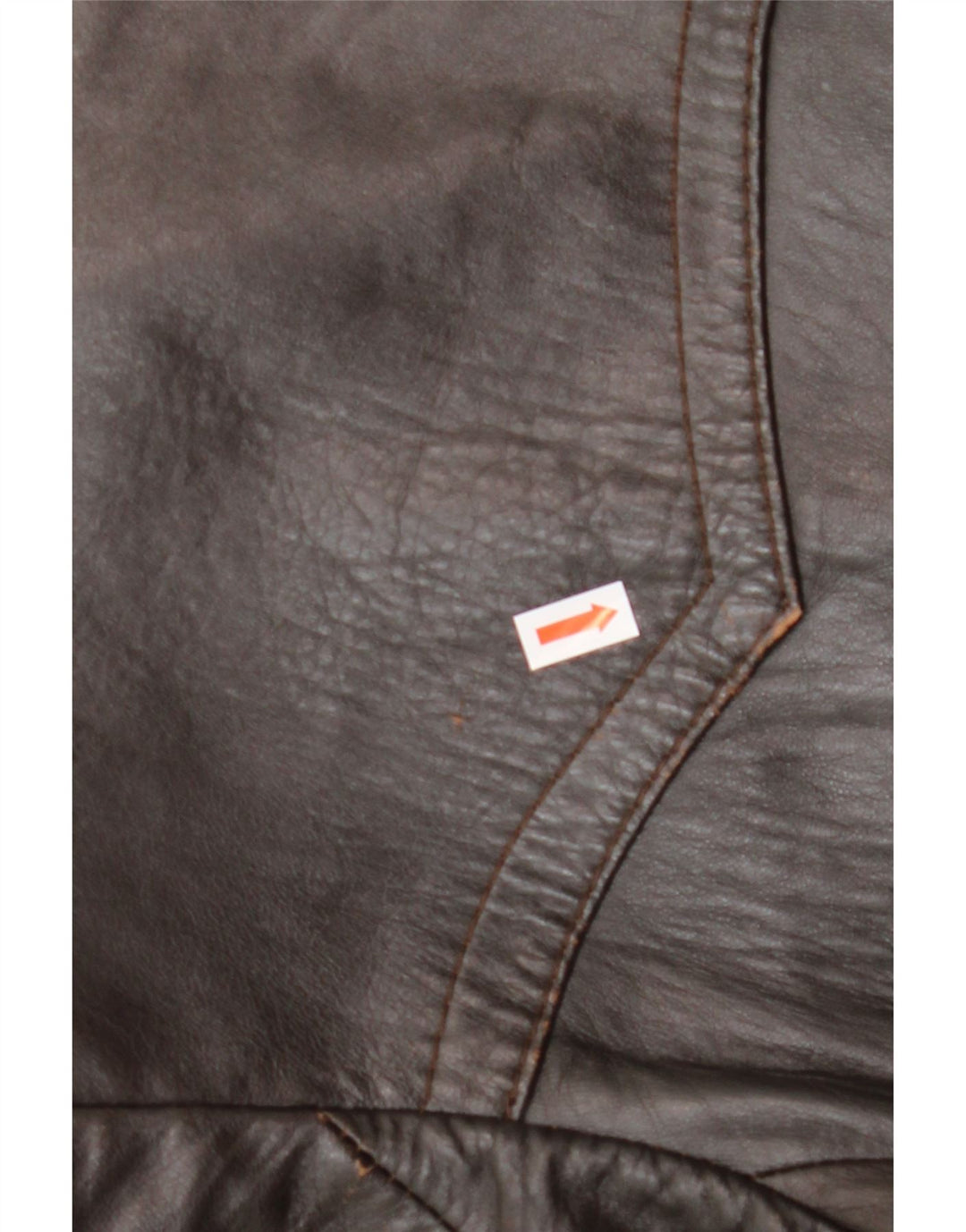 VINTAGE Læderfrakke til mænd IT 50 Stor brunt læder