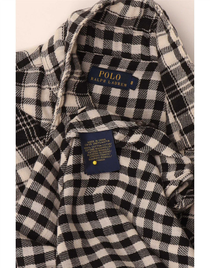 Polo Ralph Lauren Dameskjorte US 8 Medium Sort Ternet Bomuld