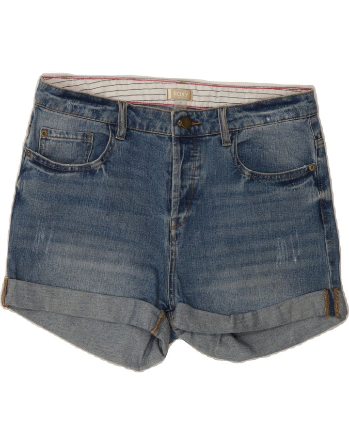 ROXY Womens Sport Shorts W27 Small Blue Cotton Vintage Roxy and Second-Hand Roxy from Messina Hembry 
