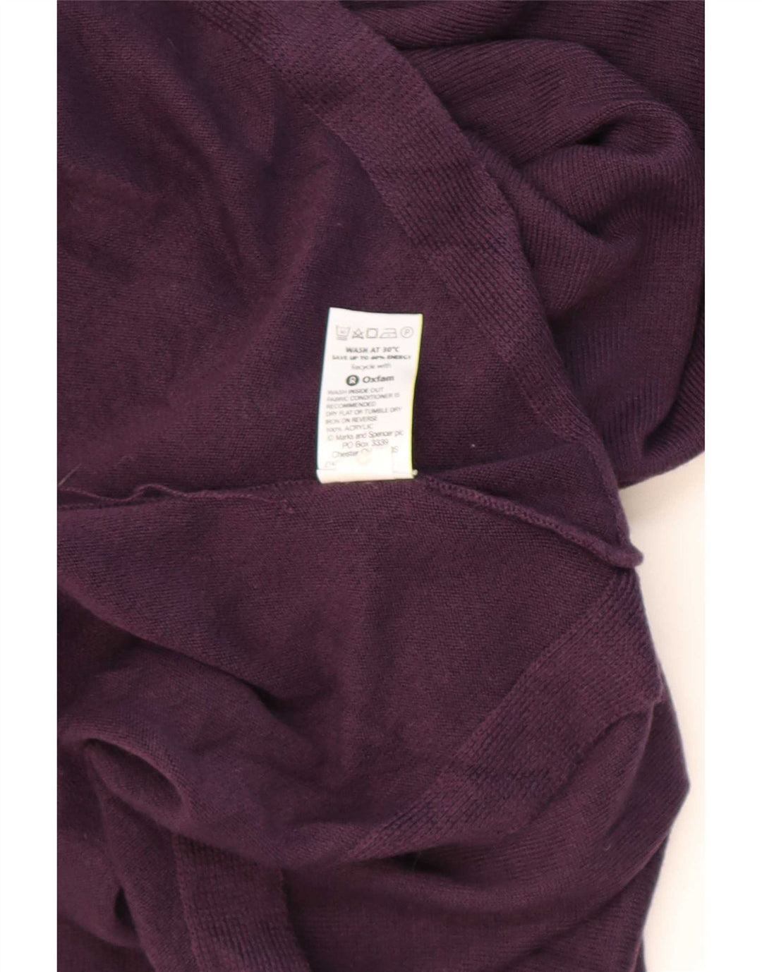Marks & Spencer Dame Tunika Top UK 14 Large Maroon Acryl