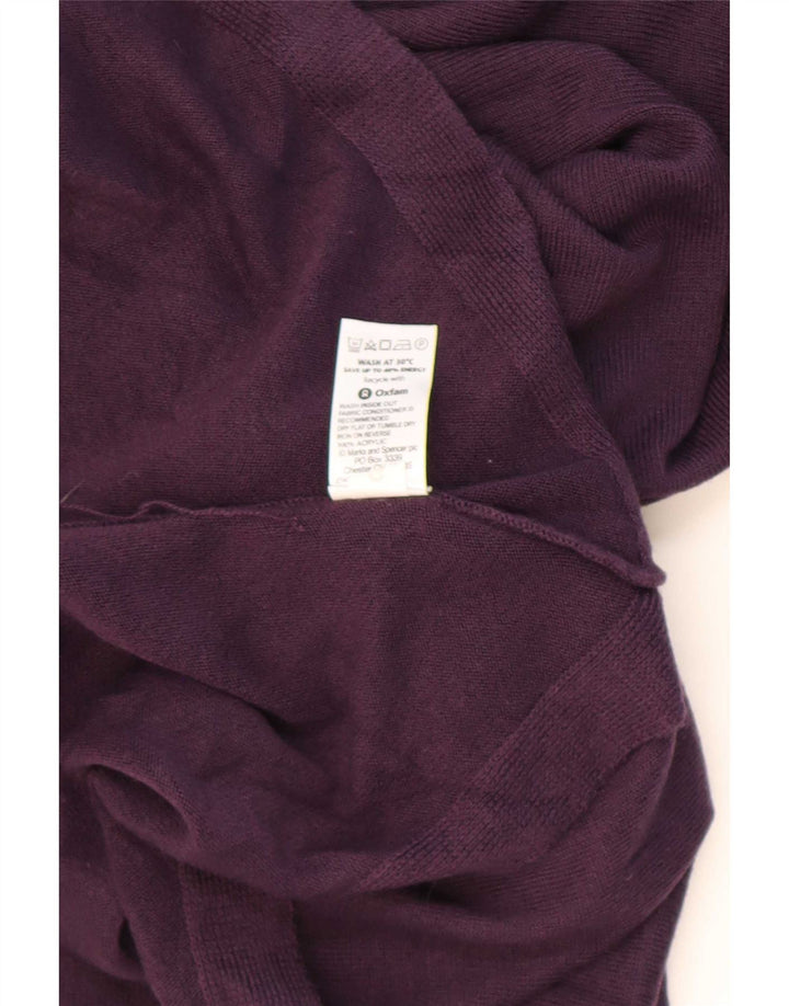 Marks & Spencer Dame Tunika Top UK 14 Large Maroon Acryl