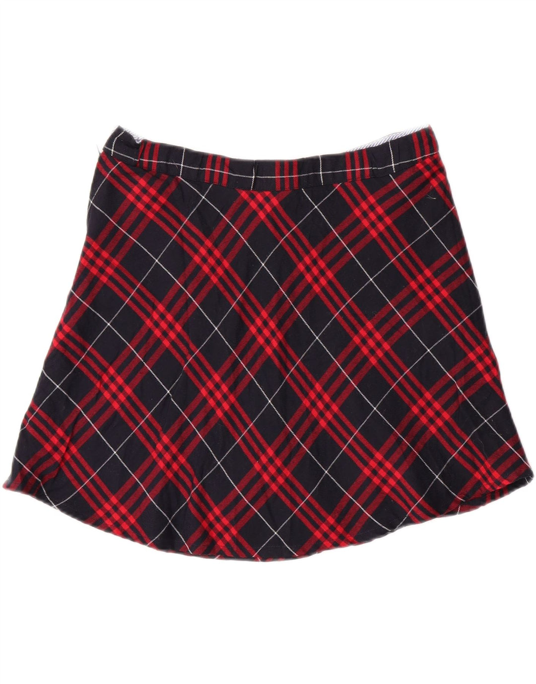 TOMMY HILFIGER Girls Plus Size Skort 15-16 Years W30 Navy Blue Check Vintage Tommy Hilfiger and Second-Hand Tommy Hilfiger from Messina Hembry 