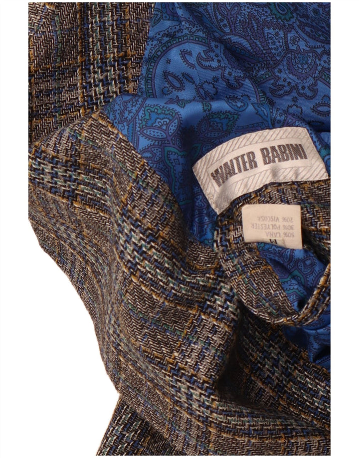 Vintage herre 2-knaps blazerjakke UK 38 Medium Grey Check Wool