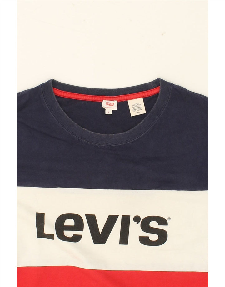 LEVI'S Womens Crop Graphic T-Shirt Top UK 10 Small Multicoloured Vintage Levi's and Second-Hand Levi's from Messina Hembry 