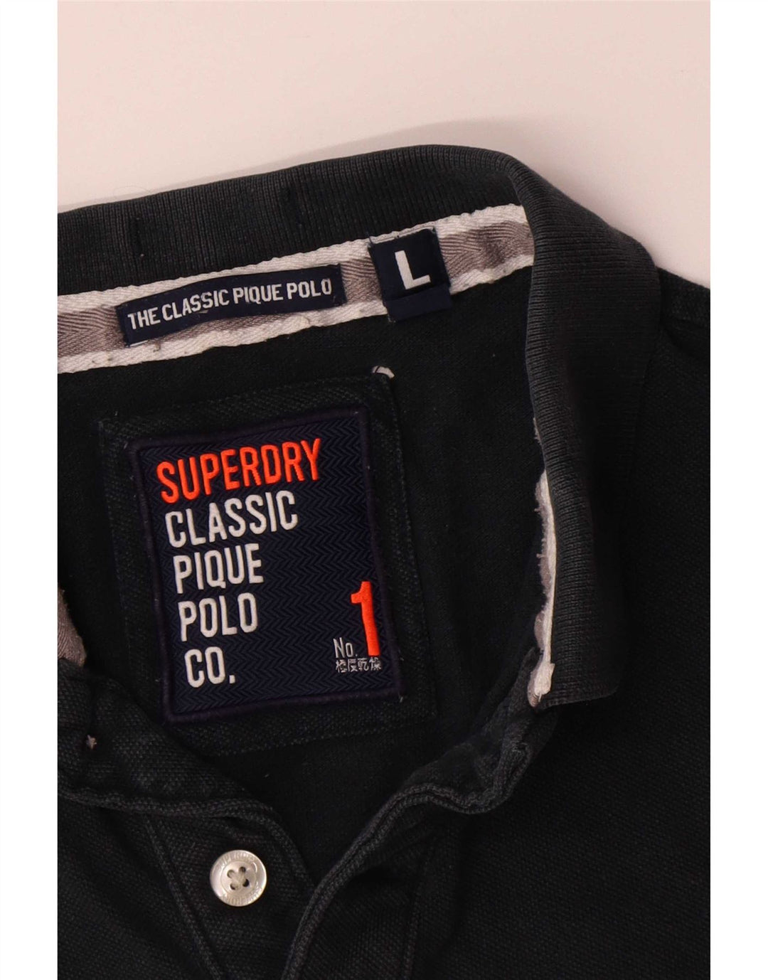 Superdry herre poloshirt Stor marineblå bomuld