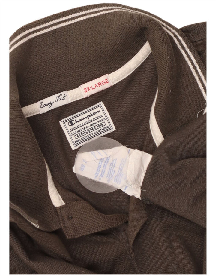 CHAMPION Herre Easy Fit Polo Shirt 3XL Brun Bomuld