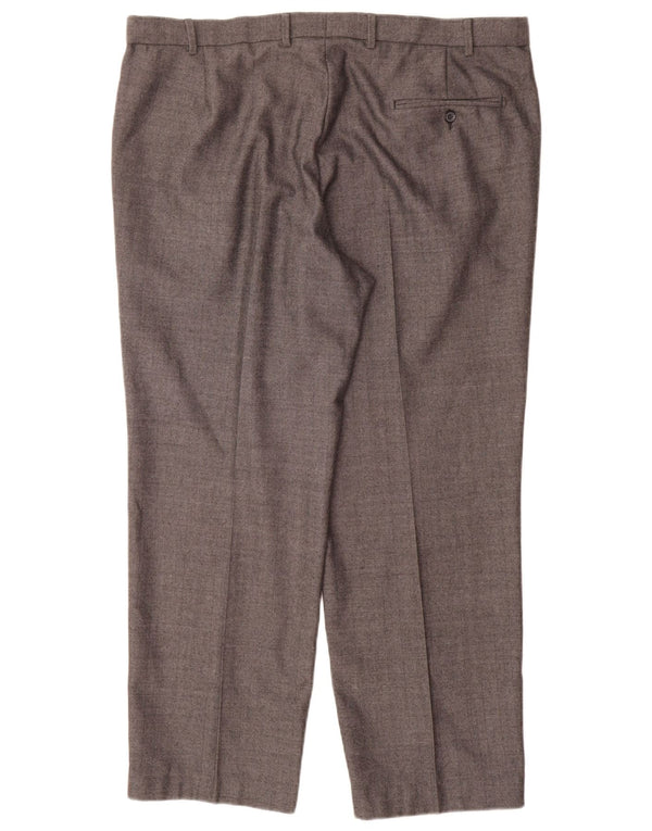 Marks & Spencer Herre Lige Regular Fit Suit Bukser W40 L29 Grå Uld