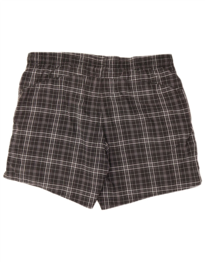 Adidas Badeshorts til mænd mellemgrå ternet polyester