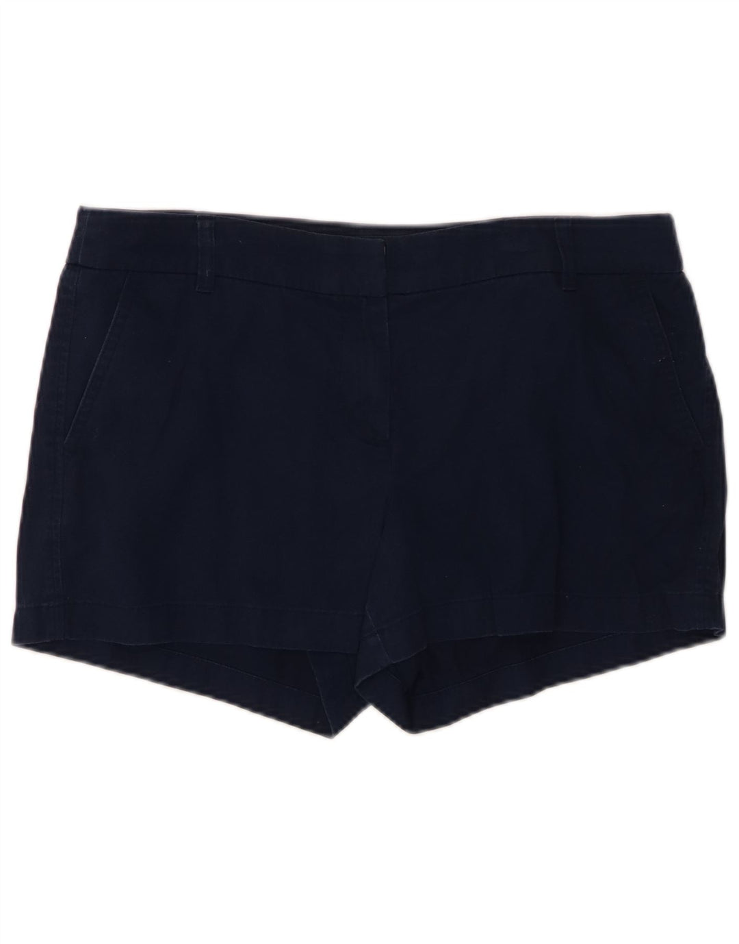 J. CREW Chino Shorts til kvinder US 12 Large W34 Navy Blue Bomuld