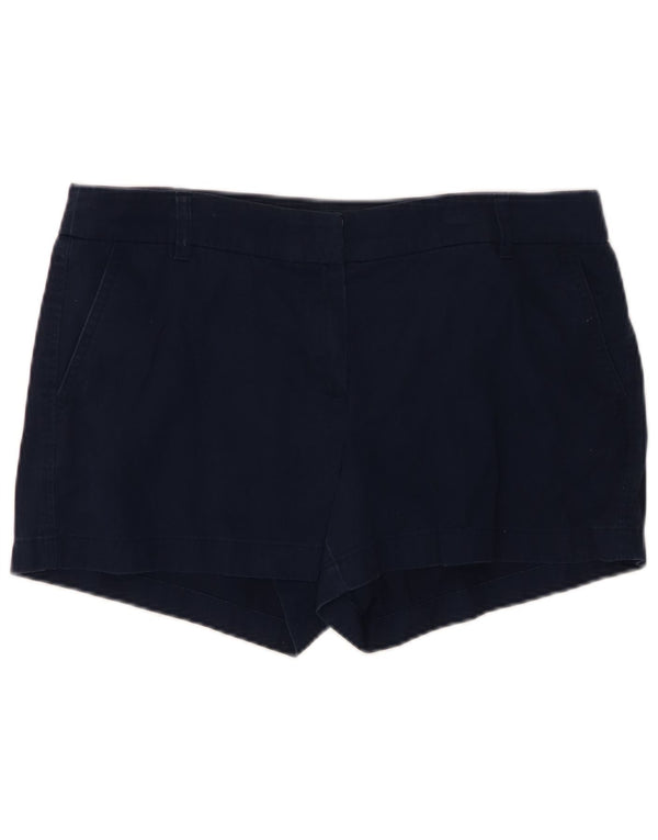 J. CREW Chino Shorts til kvinder US 12 Large W34 Navy Blue Bomuld