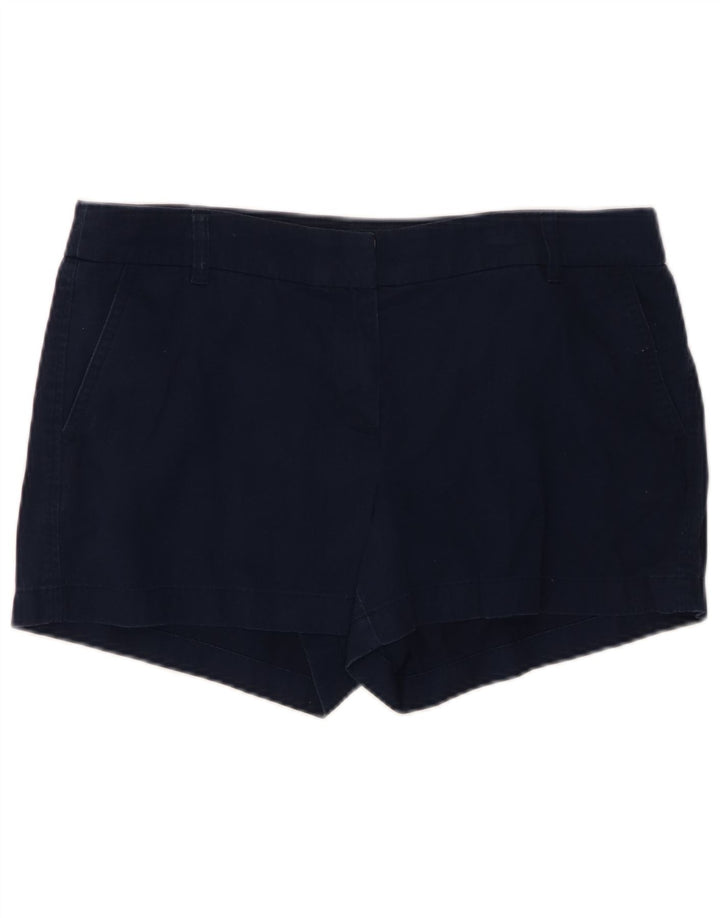 J. CREW Chino Shorts til kvinder US 12 Large W34 Navy Blue Bomuld