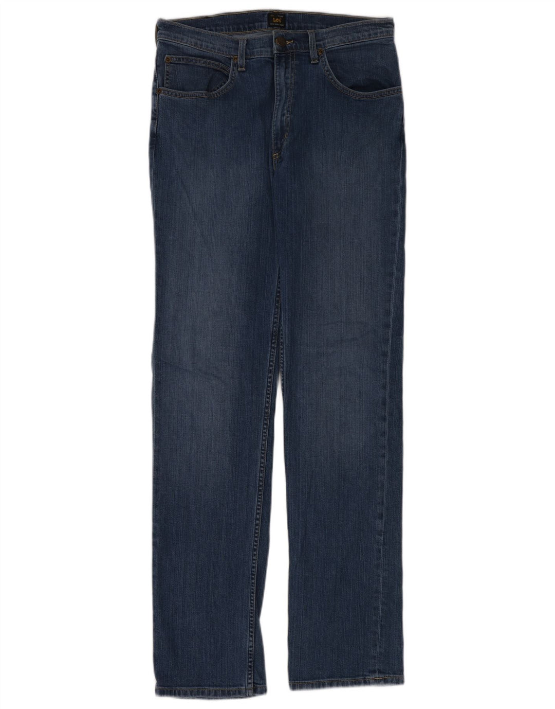 Lee Dame Brooklyn Straight Jeans W33 L34 Blå Bomuld