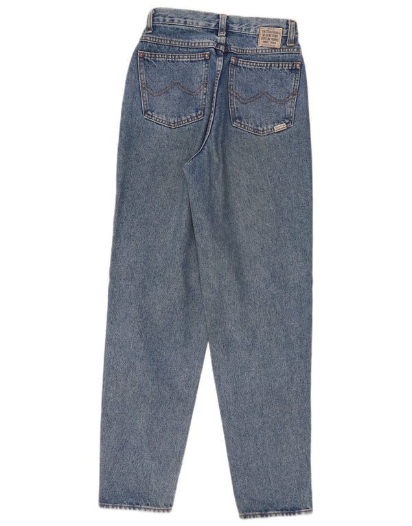 Benetton Womens High Waist Tapered Jeans IT 40 Small W26 L30 Blue Cotton