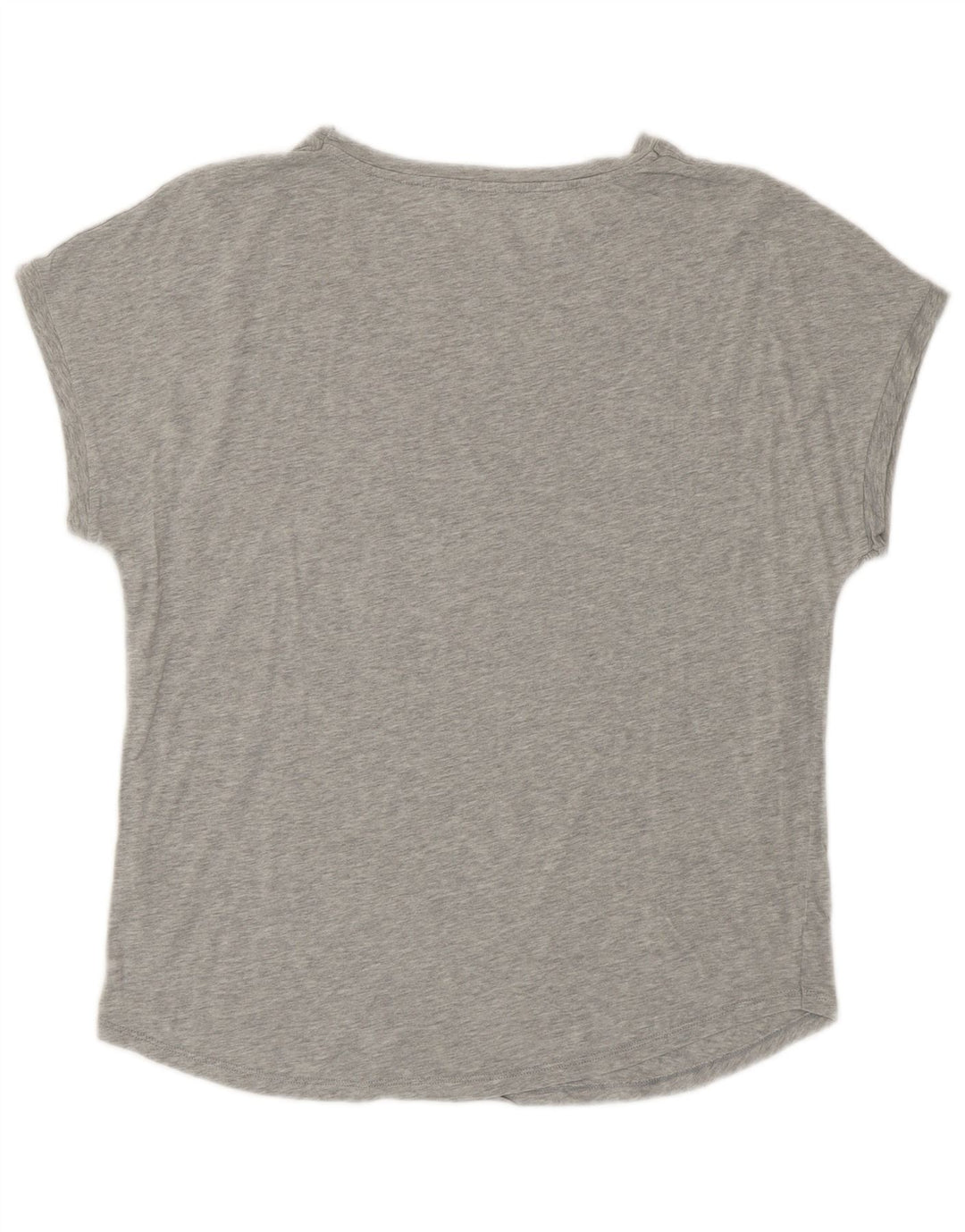 UNITED COLOURS OF BENETTON Dame grafisk T-shirt top UK 14 mellemgrå