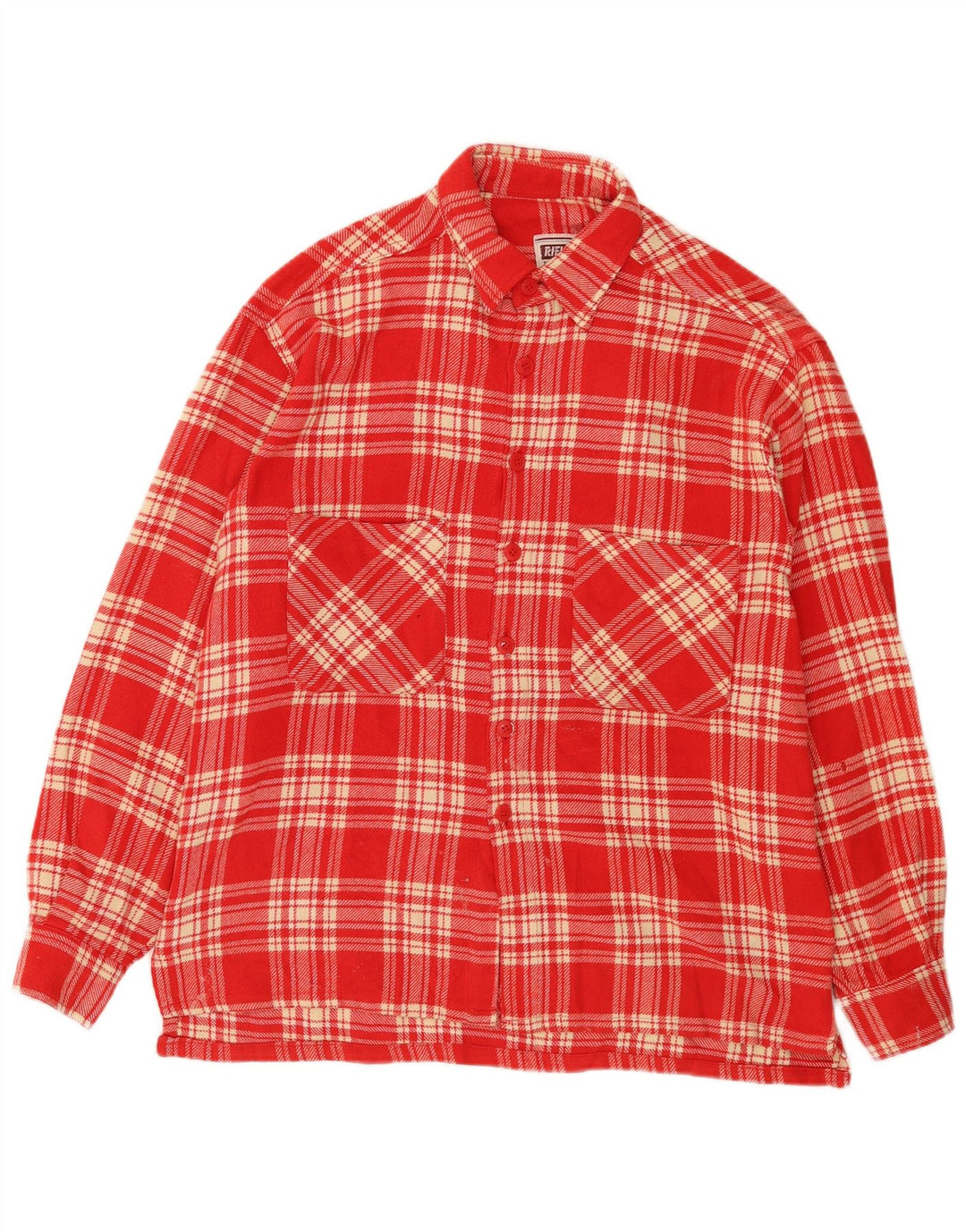 Rifle Herre Overshirt Skjorte Medium Rød Ternet Akryl