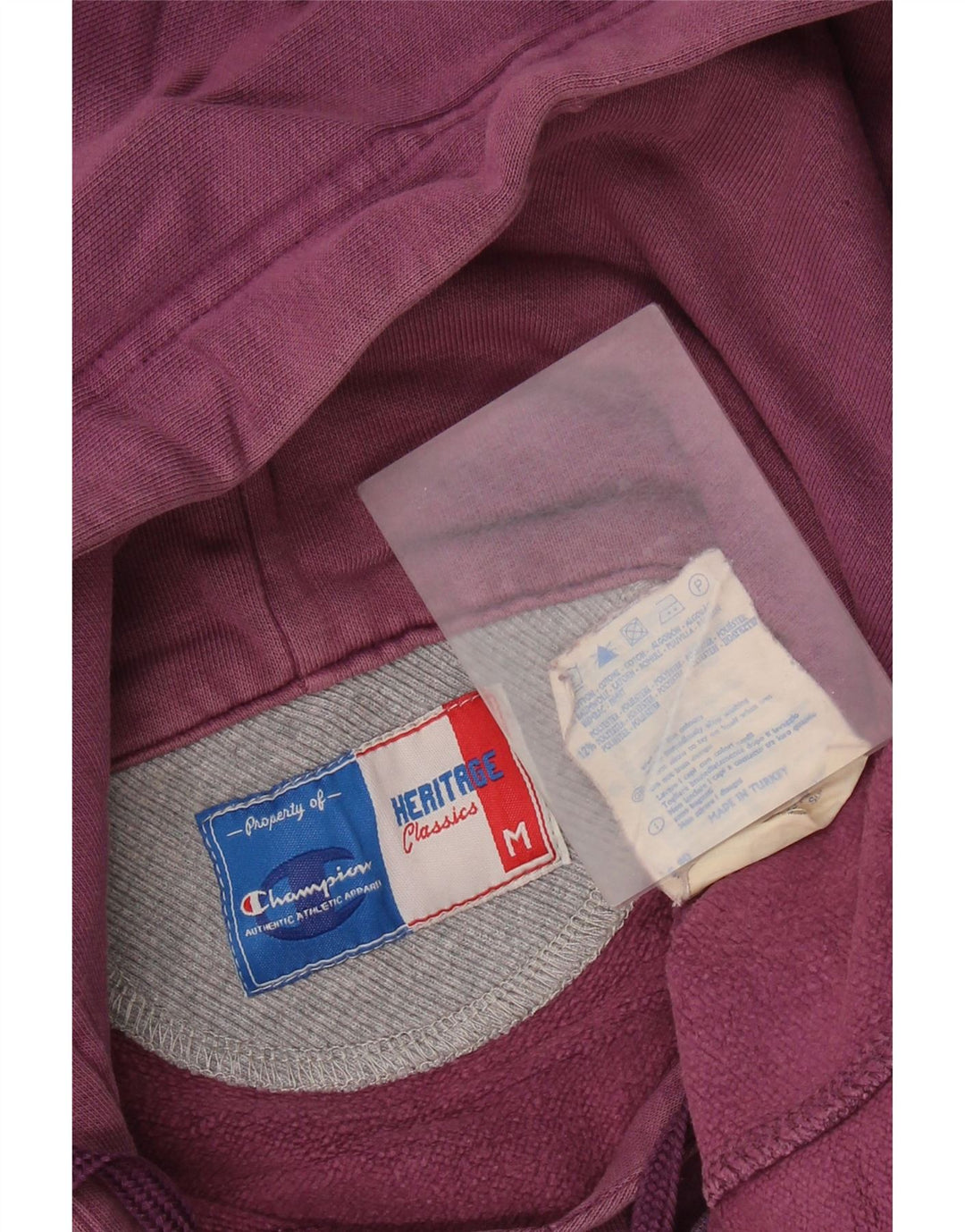 CHAMPION Dame Heritage Classics Hoodie Jumper UK 14 Medium Burgundy