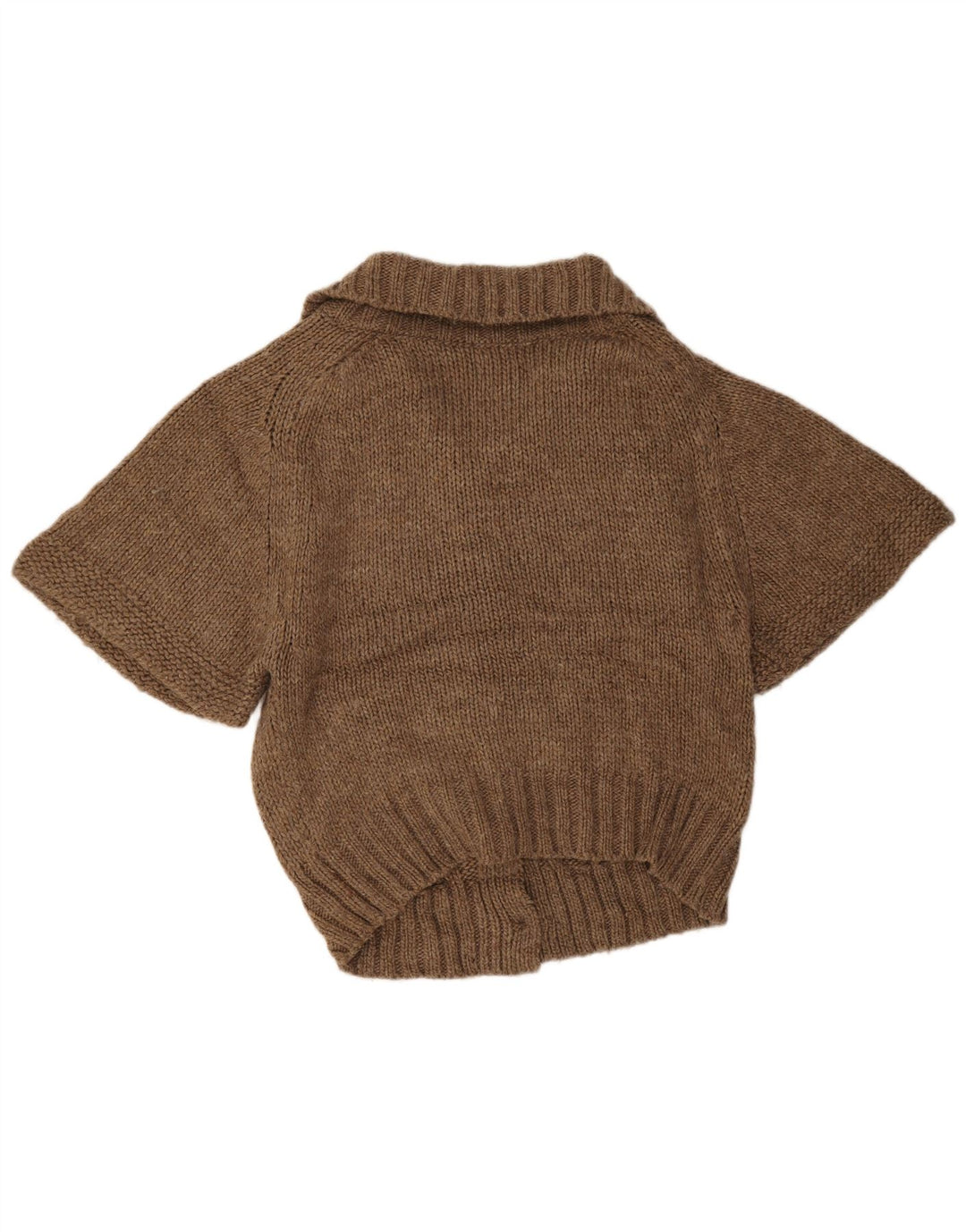 Marks & Spencer kortærmet cardigantrøje til kvinder UK 10 Small Beige