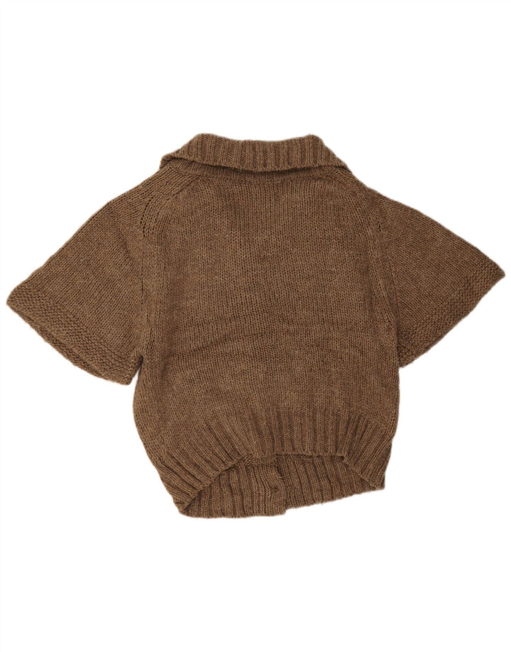 Marks & Spencer kortærmet cardigantrøje til kvinder UK 10 Small Beige