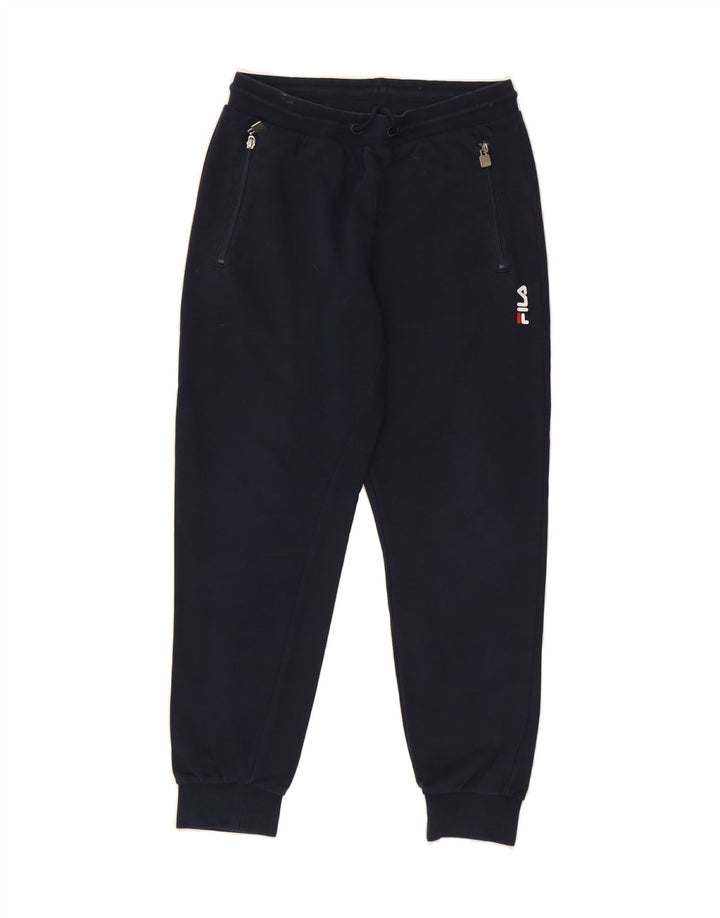 FILA Mens Tracksuit Trousers Joggers Small Navy Blue Cotton Vintage Fila and Second-Hand Fila from Messina Hembry 