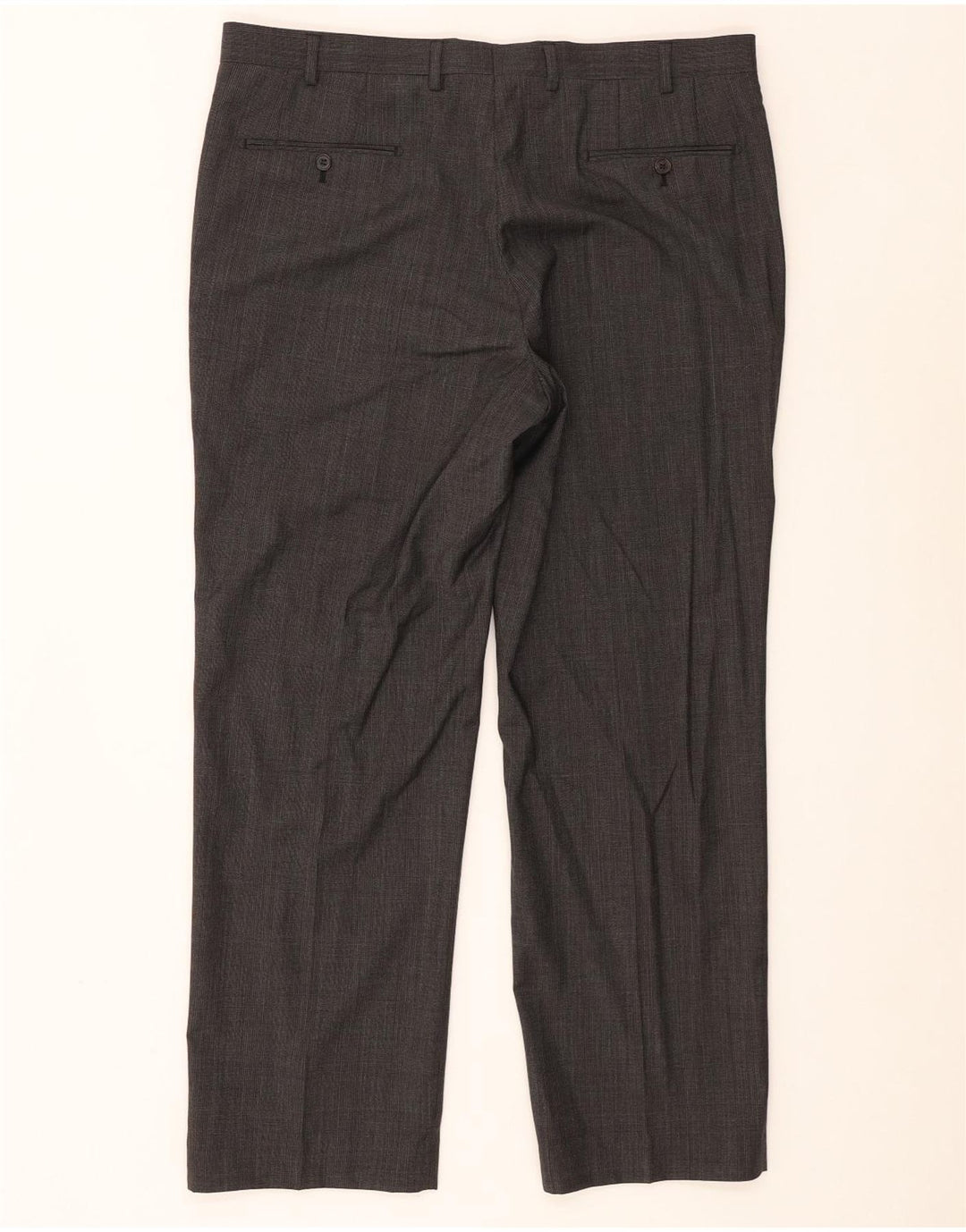 Marks & Spencer Herre Autograph Straight Suit Bukser W38 L31 Grå Uld