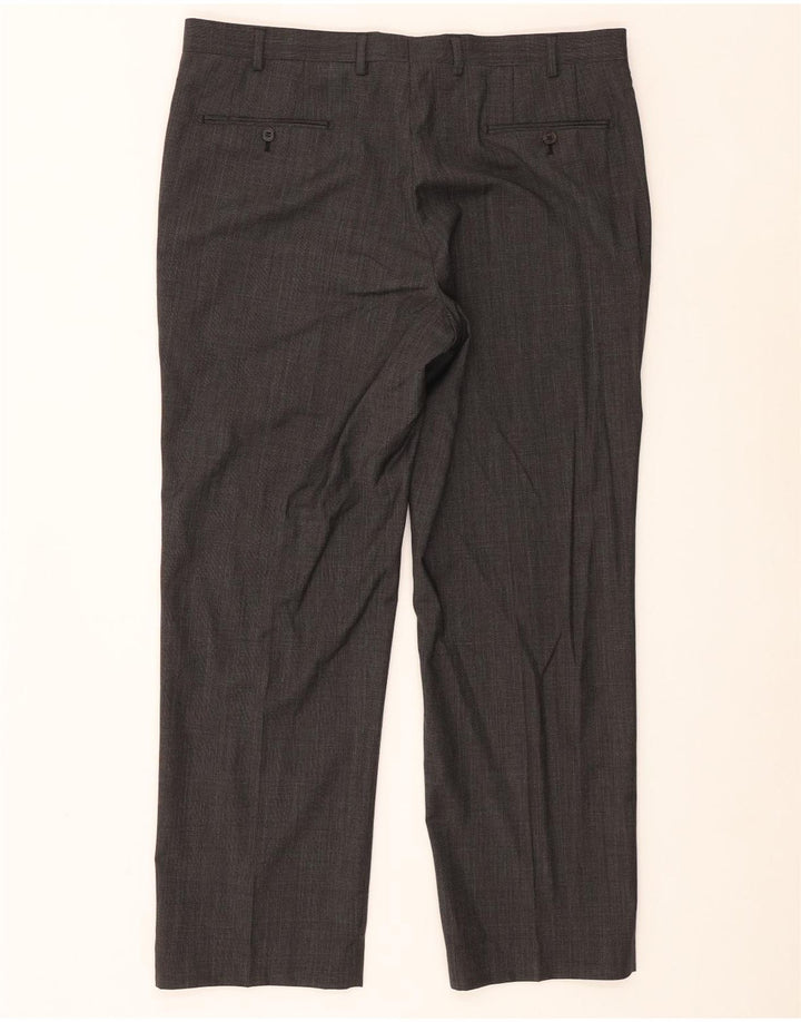 Marks & Spencer Herre Autograph Straight Suit Bukser W38 L31 Grå Uld