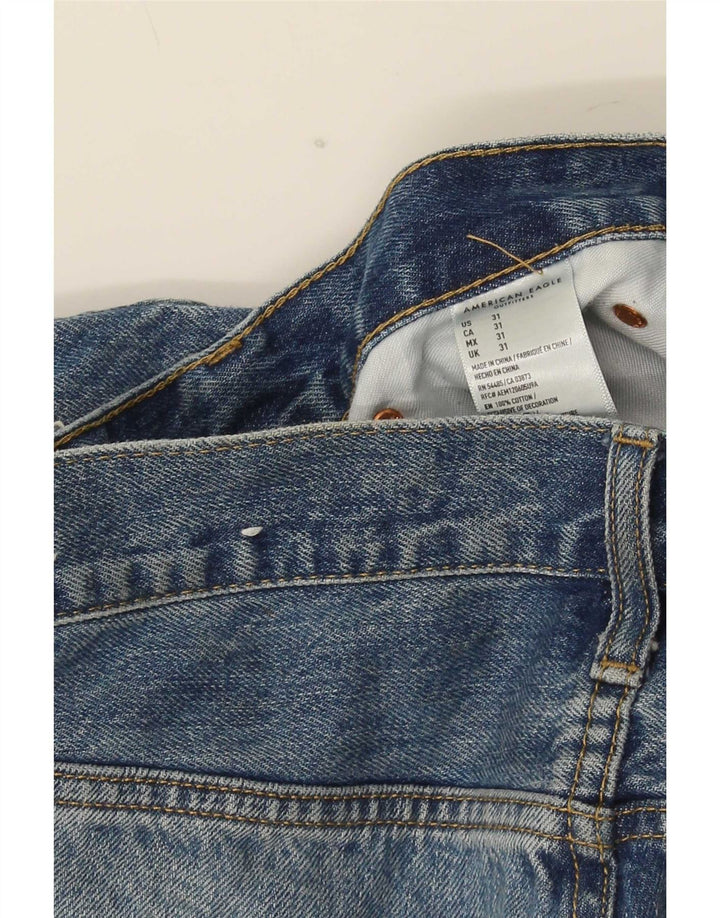 American Eagle Herre Distressed Denim Shorts W31 Medium Blue Cotton