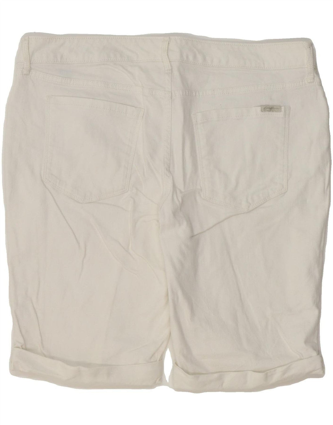 EDDIE BAUER Womens Slightly Curvy Denim Shorts US 12 Large W34  White Vintage Eddie Bauer and Second-Hand Eddie Bauer from Messina Hembry 