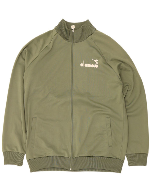 Diadora Herre grafisk træningsdragt Topjakke XL Grøn