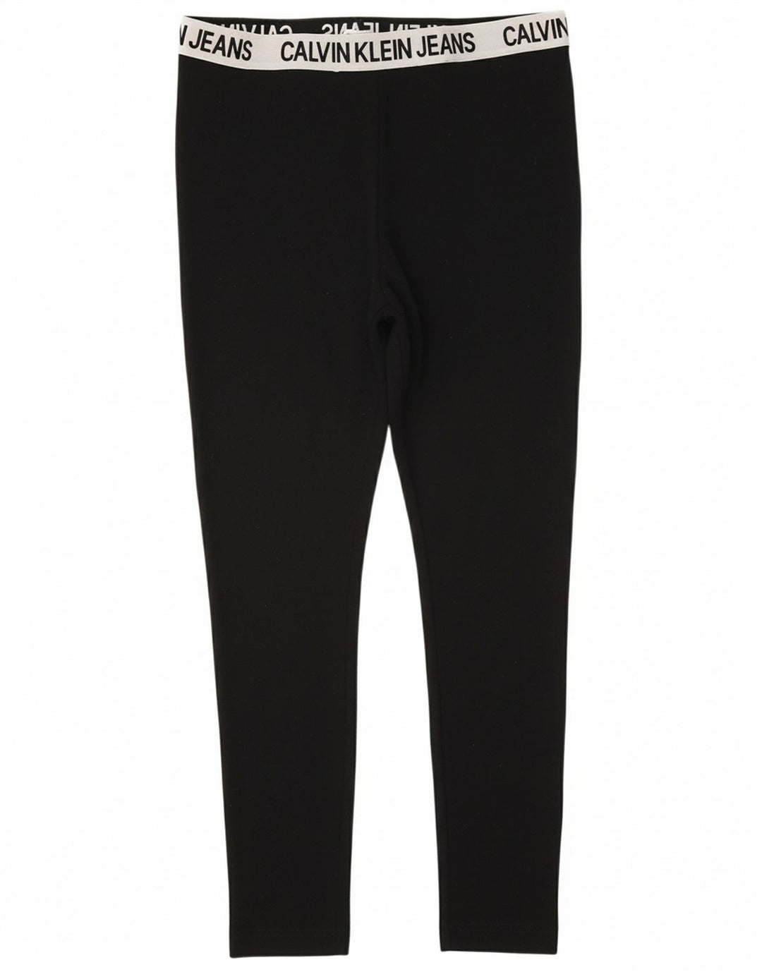 CALVIN KLEIN Womens Graphic Leggings UK 16 Large  Black