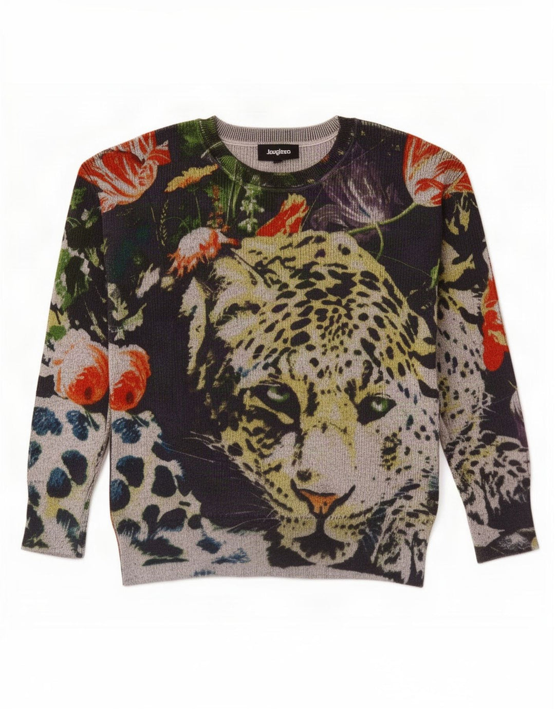 Desigual Dame Jumper Sweater UK 14 Medium Flerfarvet