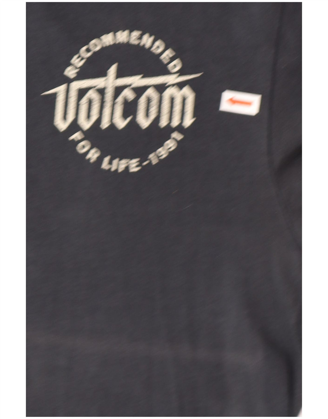 Volcom Herre Modern Fit Grafisk T-Shirt Top Lille Marineblå Bomuld