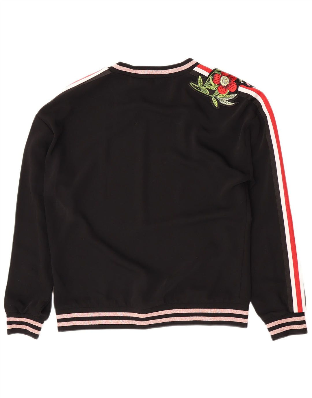 Ted Baker Dame Grafisk Sweatshirt Jumper UK 14 Medium Black Floral
