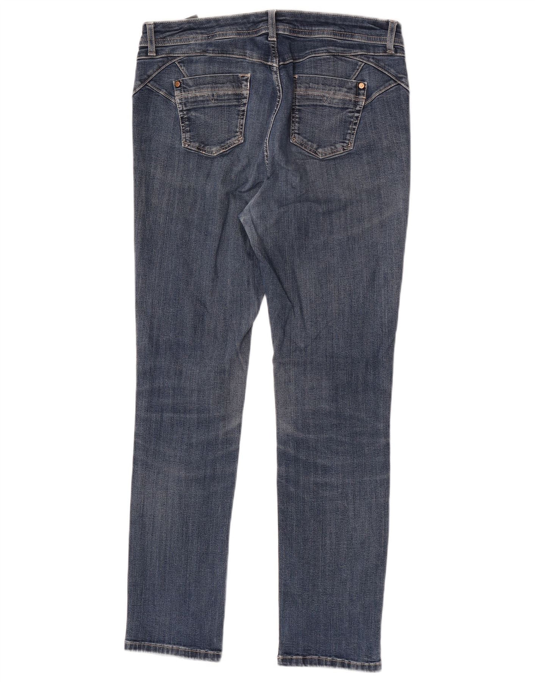Marks & Spencer Dame Slim Jeans W32 L30 Blå Bomuld