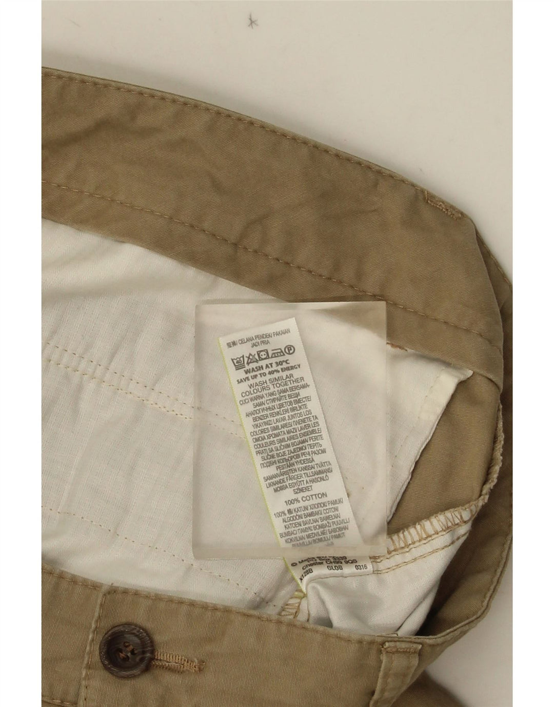 Marks & Spencer Herre Cargo Shorts W34 Large Beige Bomuld