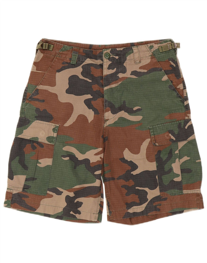 VINTAGE Cargo Shorts til mænd XS W30 Flerfarvet Camouflage Bomuld