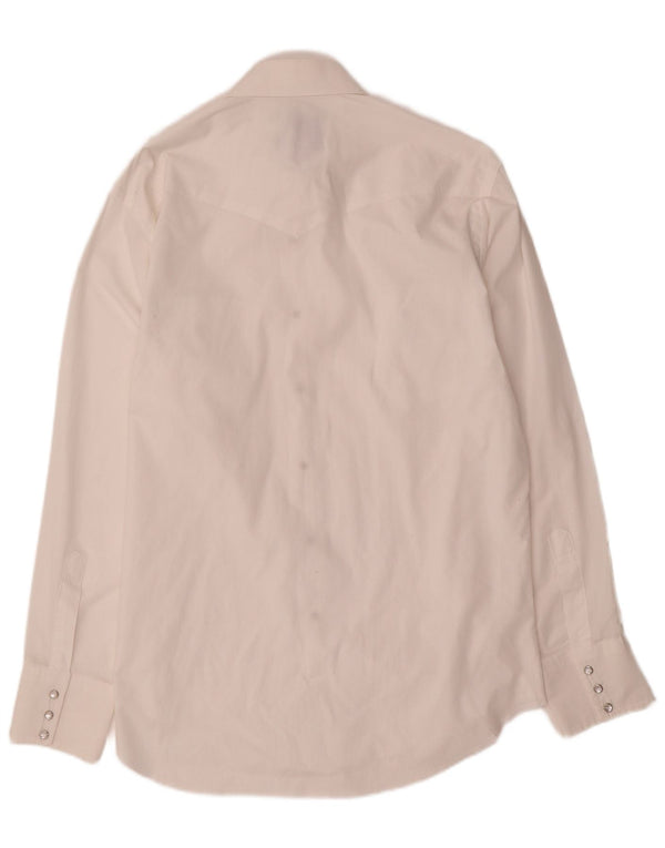 Wrangler Herre høj skjorte str. 16 Large White Polyester