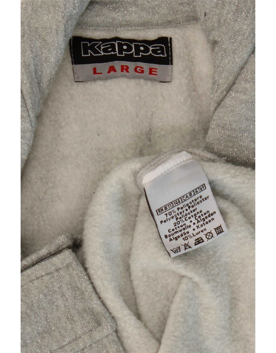 Kappa træningsdragt topjakke til kvinder UK 14 Stor grå polyester