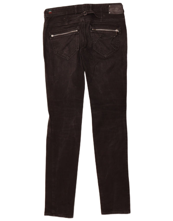 Diesel Dame Lavtalje Distressed Skinny Jeans W30 L34 Sort Bomuld