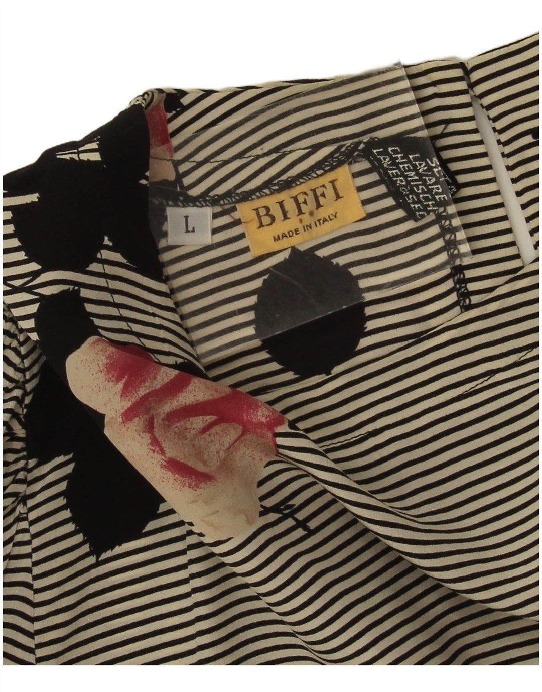 Biffi Dame Langærmet Bluse Top UK 16 Large Grey Floral Silke