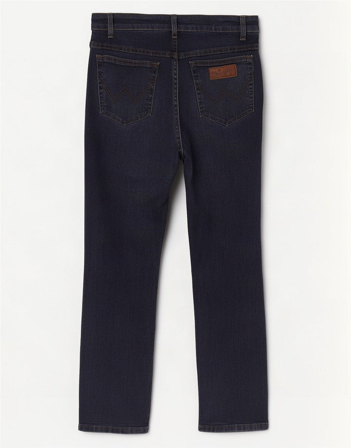Wrangler Herre Texas Stretch Straight Jeans W33 L30 Marineblå Bomuld