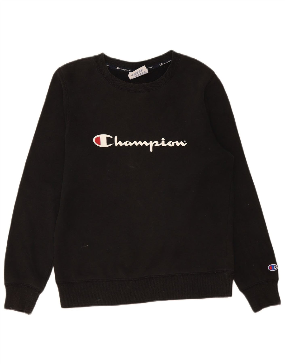Champion Herre Grafisk Sweatshirt Jumper lille sort bomuld